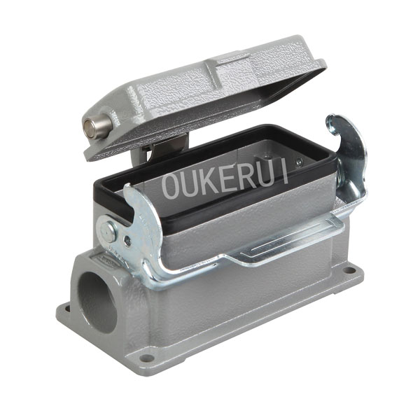 16B Surface Mounting Single Lever ကို သတ္တုအဖုံးဖြင့် Heavy Duty Connector Housings