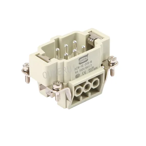 6 Pin 16A 500V Heavy Duty Connector Male ထည့်သွင်းပါ။