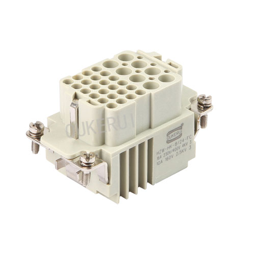 8/24 Pin 400V Heavy Duty Connector Female ထည့်သွင်းခြင်း။